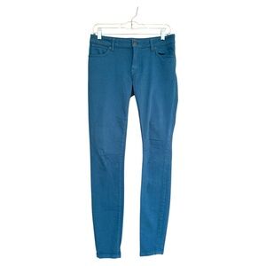 Burberry Brit Teal Low-Rise Skinny Jeans Waist 28